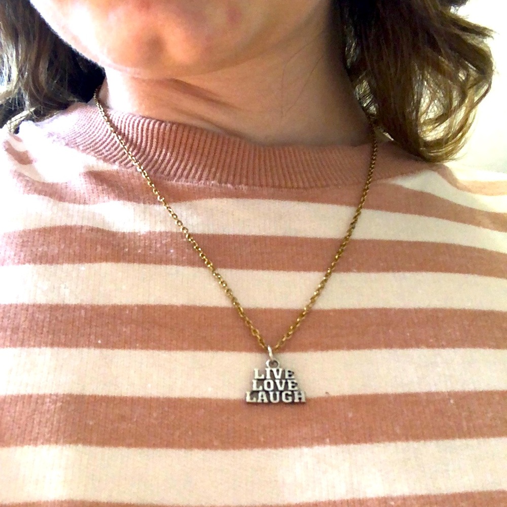Live, Love, Laugh Silver Pendant.